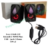 list Loa vi tính 2.0 Kisonli L-9090 Plus USB + jack 3.5mm 6Wx2 1