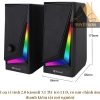 list Loa vi tính 2.0 Kisonli X1 3W có LED, USB, 1 jack 3.5mm, có nút chỉnh âm thanh kiêm tắt mở nguồn 3