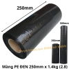 list Màng PE ĐEN 250mm 1.4kg - Màng quấn hàng ĐEN 25cm 2.8 1