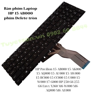 Bàn phím Laptop HP 15-AB000 phím Delete tròn