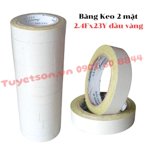 Băng Keo 2 mặt 2.4Fx23Y dầu vàng