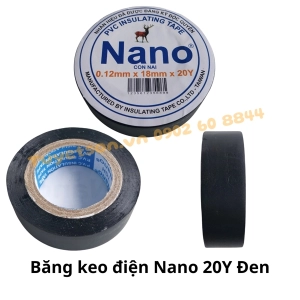 Băng keo điện Nano 1.8Fx10Y Đen DÀY