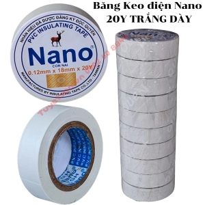 Băng Keo điện Nano 1.8Fx20Y Trắng DÀY