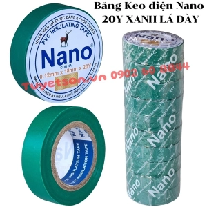 Băng Keo điện Nano 1.8Fx20Y Xanh Lá DÀY