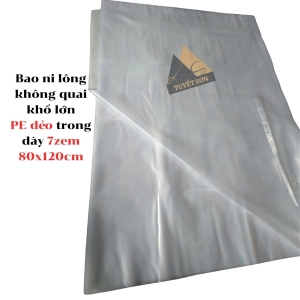 Bao ni lông không quai khổ lớn PE dẻo trong dày 7zem