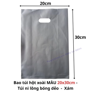 Bao túi hột xoài MÀU 20x30cm - túi PE màu ni lông bóng dẻo nhiều màu