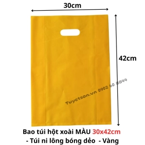 Bao túi hột xoài MÀU 30x42cm - túi PE màu ni lông bóng dẻo nhiều màu