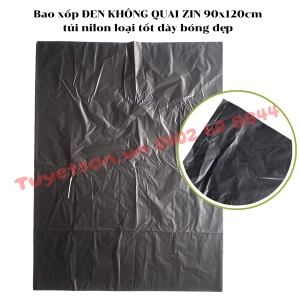 Bao xốp ĐEN KHÔNG QUAI ZIN 90x120cm - túi nilon loại tốt dày bóng đẹp