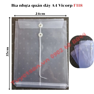 Bìa nhựa quấn dây F4 Vicorp F118