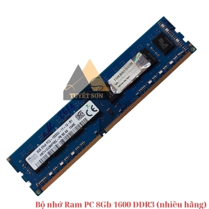 Bộ nhớ Ram PC 8Gb/1600 DDR3 (nhiều hãng)