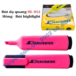 Bút dạ quang HL-012 Hồng - Bút highlight
