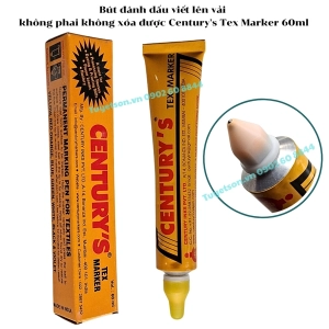 Bút đánh dấu viết lên vải không phai không xóa được Century's Tex Marker 60ml