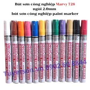 Bút sơn công nghiệp Marvy 728 ngòi 2.0mm - bút sơn công nghiệp paint marker