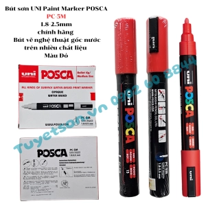 Bút sơn UNI Paint Marker POSCA PC-5M 1.8-2.5mm chính hãng - Bút vẽ nghệ thuật gốc nước trên nhiều chất liệu