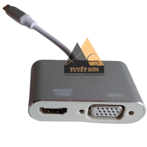 Cáp chuyển Type C to VGA +HDMI TY05
