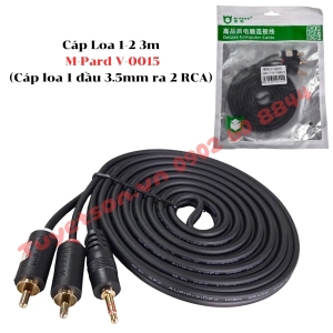 Cáp Loa 1-2 3m M-Pard V-0015 (Cáp loa 1 đầu 3.5mm ra 2 RCA)
