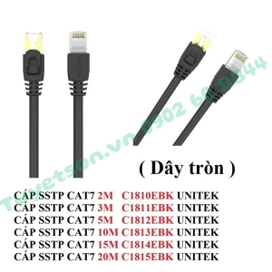 Cáp mạng bấm sẵn Cat7 SSTP 3m Unitek C1811EBK