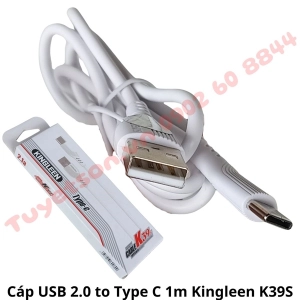 Cáp USB 2.0 to Type C 1m Kingleen K39S