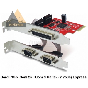 Card PCI to Com 9+Com 25 Unitek Y-7508