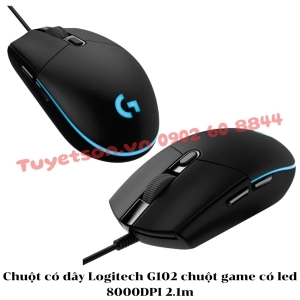Chuột có dây Logitech G102 chuột lightsync game có led 8000DPI 2.1m