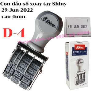 Con dấu số xoay tay Shiny D-4 29-Jun-2022 cao 4mm