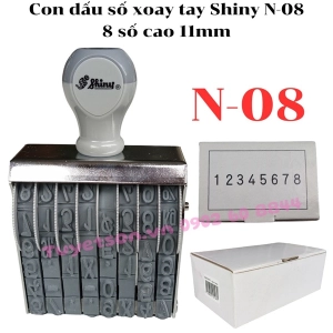 Con dấu số xoay tay Shiny N-08 8 số cao 11mm