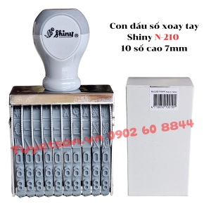 Con dấu số xoay tay Shiny N-210 10 số cao 7mm