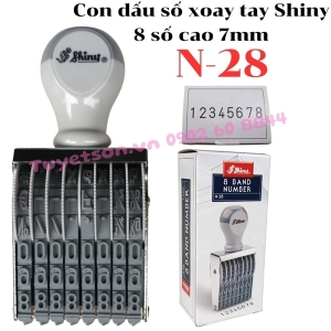 Con dấu số xoay tay Shiny N-28 8 số cao 7mm