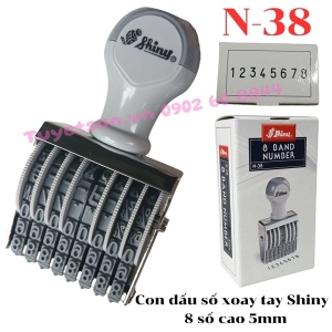 Con dấu số xoay tay Shiny N-38 8 số cao 5mm