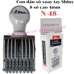 Con dấu số xoay tay Shiny N-48 8 số cao 4mm