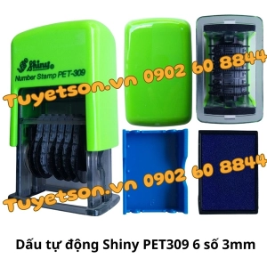 Hộp dấu lật tự động Shiny PET-309 6 số 3mm