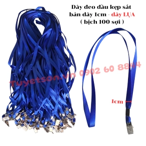 Dây đeo đầu kẹp sắt bản dây 1cm - dây lụa