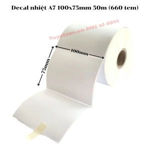 Decal nhiệt A7 100x75mm 50m (660 tem)