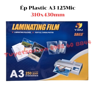 Ép Plastic A3 125Mic 310x430mm - chính hãng YIDU
