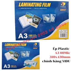 Ép Plastic A3 80Mic 310x430mm - chính hãng YIDU
