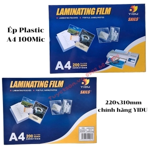 Ép Plastic A4 100Mic 220x310mm - chính hãng YIDU