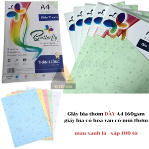 Giấy bìa thơm DÀY A4 160gsm - giấy bìa có hoa văn có mùi thơm
