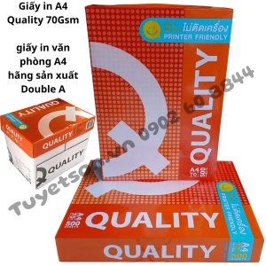Giấy in A4 Quality 70Gsm - giấy in văn phòng A4 hãng sản xuất Double A