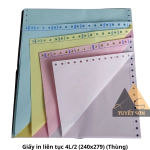 Giấy in liên tục Liên Sơn 4 liên chia 2 - 240x279mm VTLT 4L/2 700 bộ