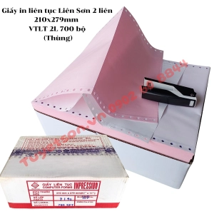 Giấy in liên tục Liên Sơn 2 liên - 210x279mm VTLT 2L 700 bộ