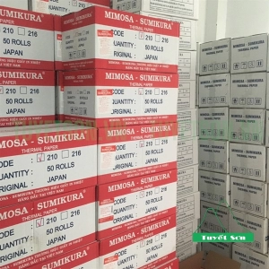 Giấy in nhiệt Hà Nội A4 Mimosa Sumikura K210x43mm - giấy fax nhiệt giấy siêu âm