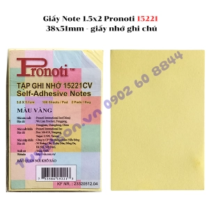 Giấy Note 1.5x2 Pronoti 15221 38x51mm - giấy nhớ ghi chú