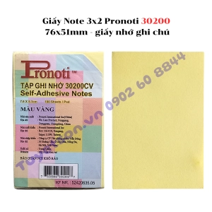 Giấy Note 3x2 Pronoti 30200 76x51mm - giấy nhớ ghi chú