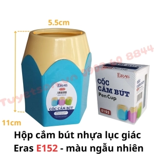 Hộp cắm bút nhựa lục giác Eras E152 - màu ngẫu nhiên