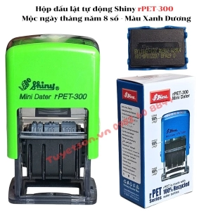 Hộp dấu lật tự động Shiny rPET-300 - Mộc ngày tháng năm 8 số