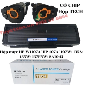 Hộp mực HP W1107A/ HP 107A/ 107W/ 135A/ 135W/ 137FNW/ SA1043 CÓ CHIP Hộp TECH