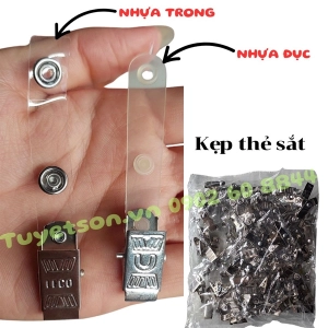 Kẹp thẻ sắt - nhựa trong