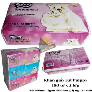 Khăn giấy rút Pulppy 180 tờ x 2 lớp