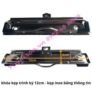 khóa kẹp trình ký 12cm - kẹp inox bảng thông tin 3x12cm - kẹp trình kí còng sắt