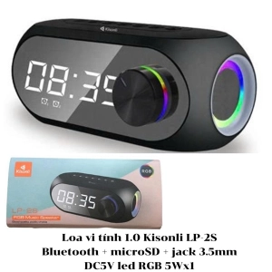 Loa vi tính 1.0 Kisonli LP-2S Bluetooth + microSD + jack 3.5mm DC5V led RGB 5Wx1